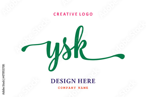 YSK lettering logo is simple, easy to understand and authoritative