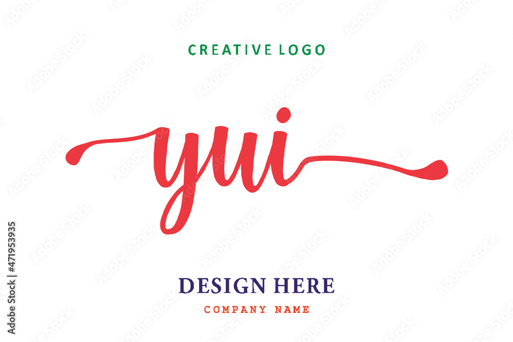 YUI lettering logo is simple, easy to understand and authoritative