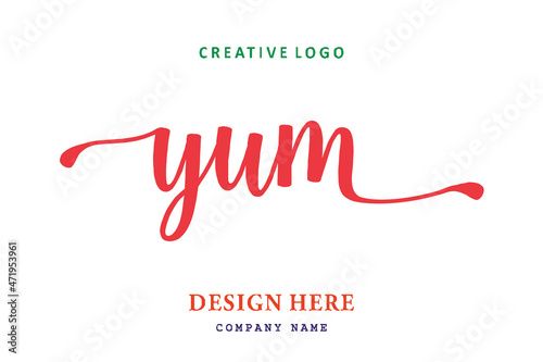 YUM lettering logo is simple  easy to understand and authoritative