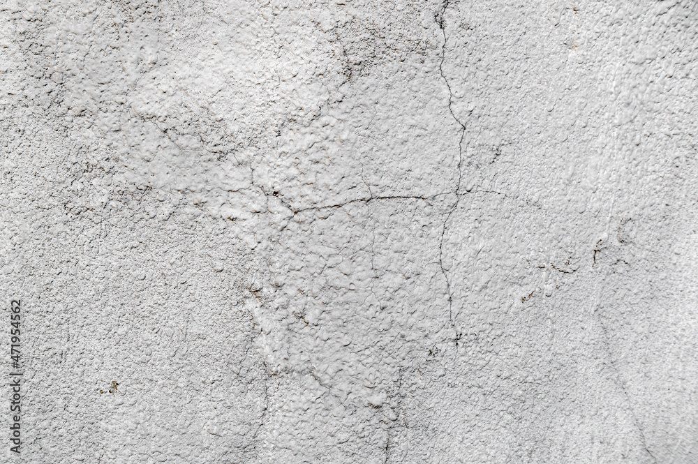 White wall texture for background. Cracked wall