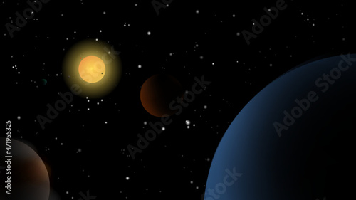 Planet in space Solar System