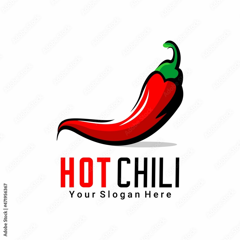 vector illustration of red chili logo, restaurant logo, market, shop vector illustration of red chili logo, restaurant logo, market, shop