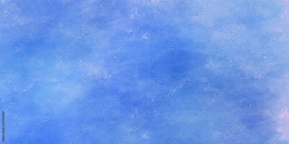 Obraz premium Watercolor blue pastel background hand painted. aquarelle colorful stains on paper. abstract blue grunge background. Background of dyed fabric. Beautiful abstract background. Sky, sea, blue background
