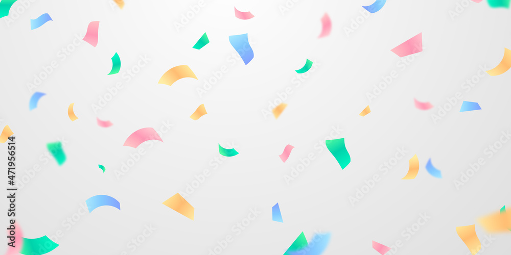Celebration background template with confetti and colorful ribbons. Celebration background template with confetti and colorful ribbons.