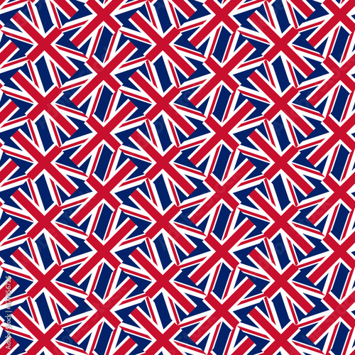Obraz na płótnie seamless pattern of union jack flag