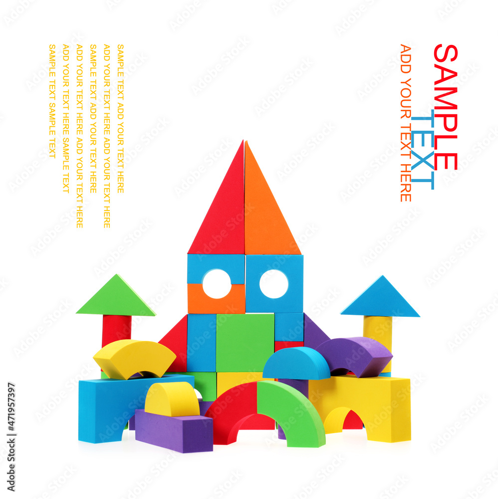 Fototapeta premium toy house with blocks