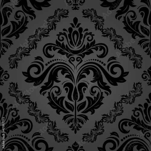 Orient classic dark pattern. Seamless abstract background with vintage elements. Orient background. Ornament for wallpaper and packaging © Fine Art Studio