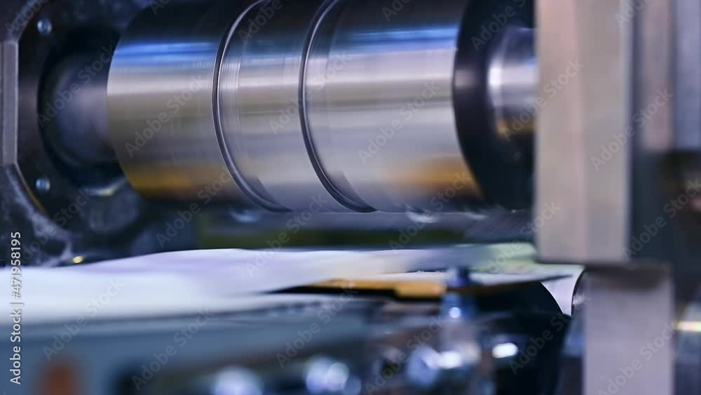 Modern technology pampers production. Rolls of cellulose for making diapers.