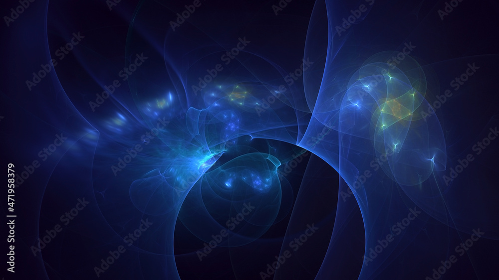 Fototapeta premium 3D rendering abstract colorful fractal light background