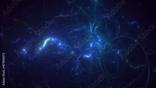 3D rendering abstract colorful fractal light background