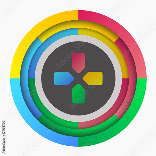colorful Gaming concept Vector logo