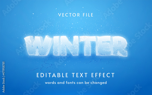Winter text effect fully editable
