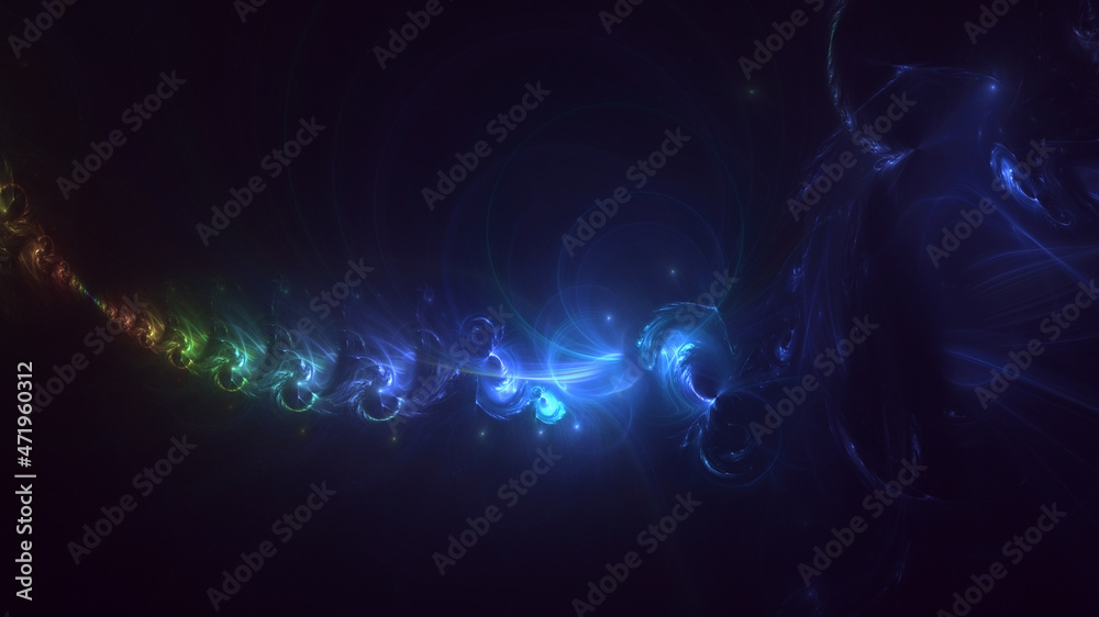 3D rendering abstract multicolor fractal light background 3D rendering abstract multicolor fractal light background