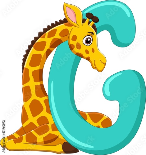 Alphabet letter G for Giraffe