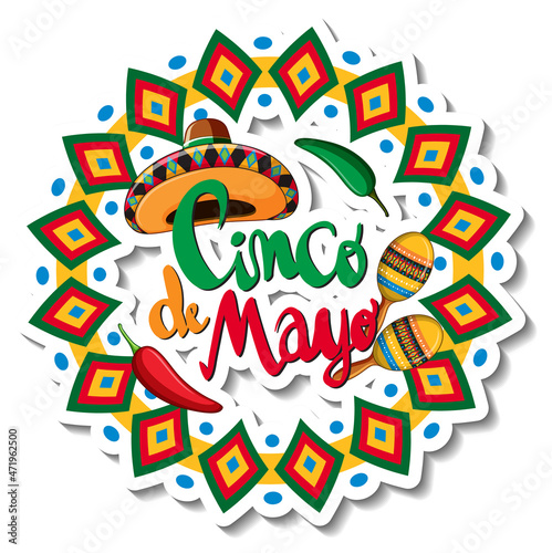Cinco de Mayo badge sticker