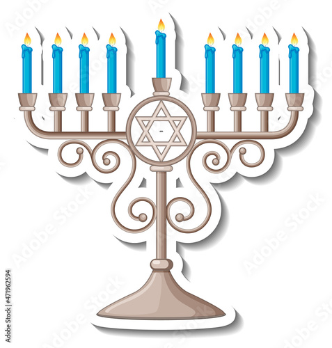 Lampstand or candle holder on white background