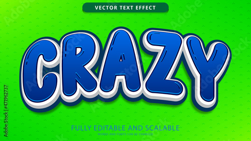 crazy text effect editable eps file
