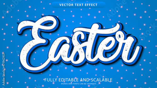 easter text effect editable eps file