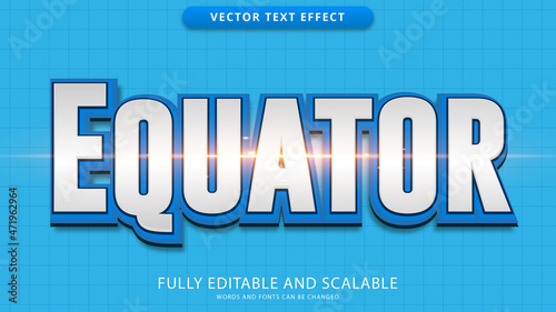 equator text effect editable eps file