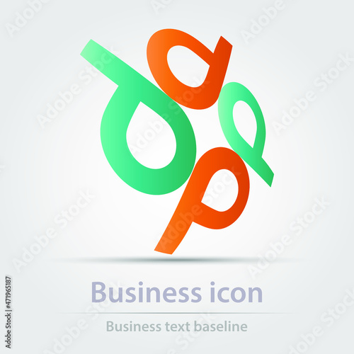 Originally created colorful vector business icon, logo,sign,symbol