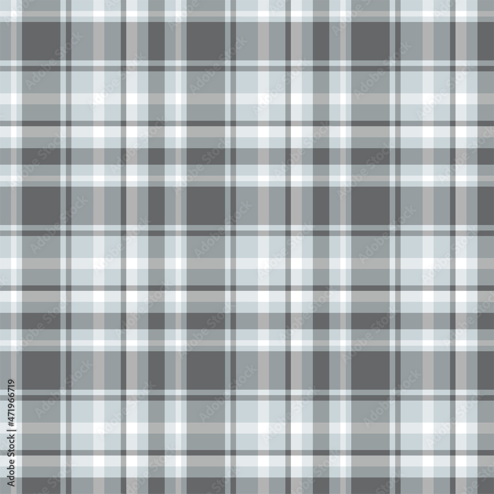 Plaid seamless pattern. Vector background of textile ornament. Flat fabric design.