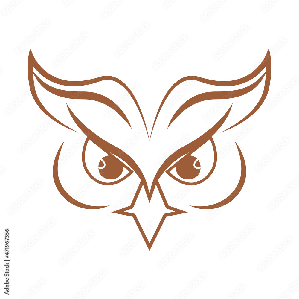 Owl logo vector icon vector illustration design isolated concept Owl logo vector icon vector illustration design isolated concept