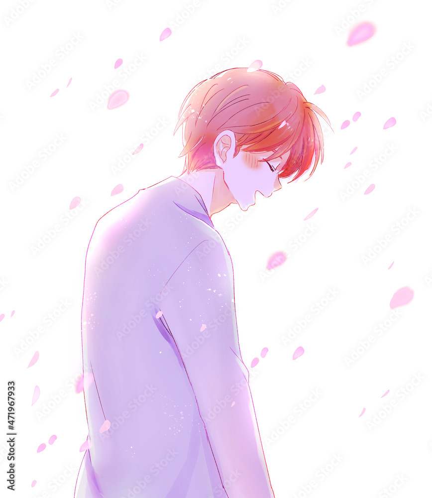 幸せそうに笑う男性 幸せそうに笑う男性