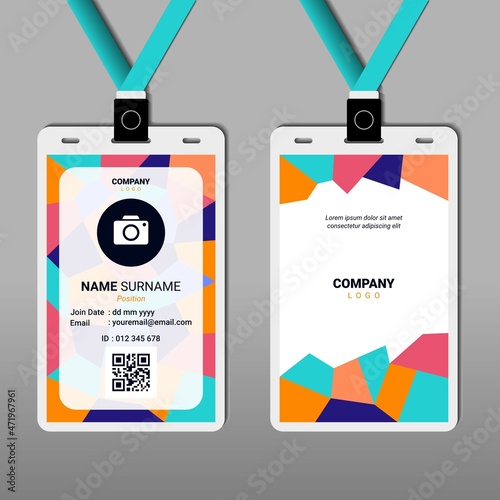 Abstract ID Card Design for Business or Company