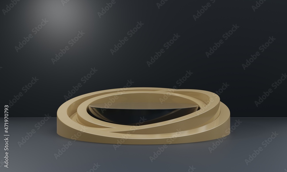 Empty Black 3d podium for cosmetic product display showcase. Best for cosmetic product presentation. Minimalistic 3d Render Empty Black 3d podium for cosmetic product display showcase. Best for cosmetic product presentation. Minimalistic 3d Render