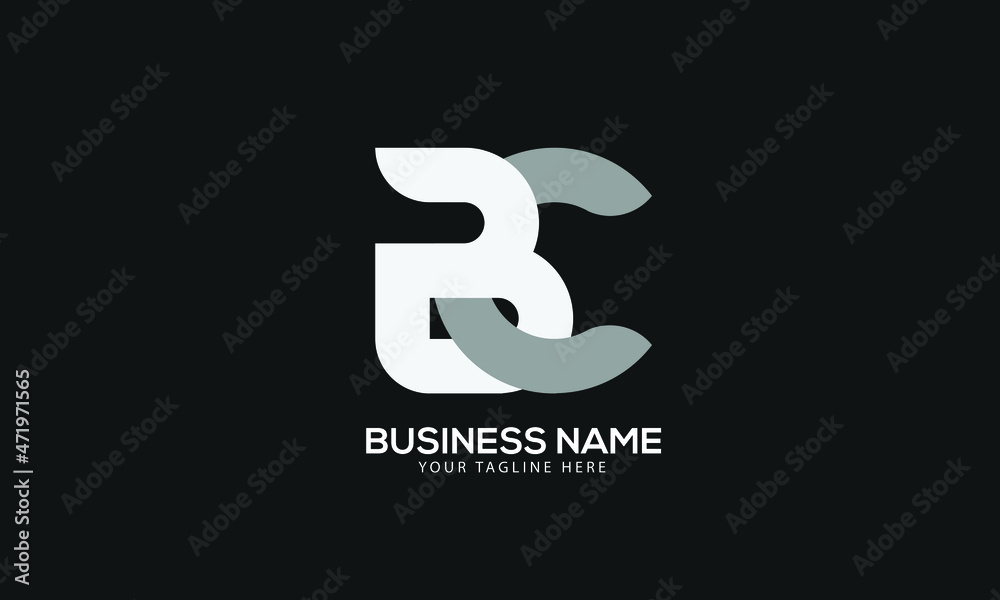 Alphabet BC or CB abstract monogram vector logo template Alphabet BC or CB abstract monogram vector logo template