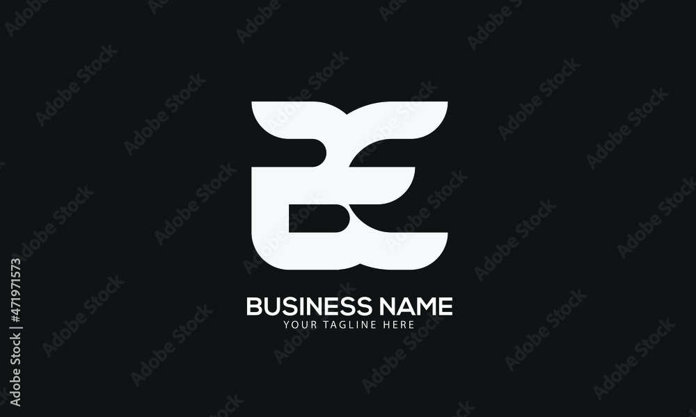 Alphabet BE or EB abstract monogram vector logo template Alphabet BE or EB abstract monogram vector logo template