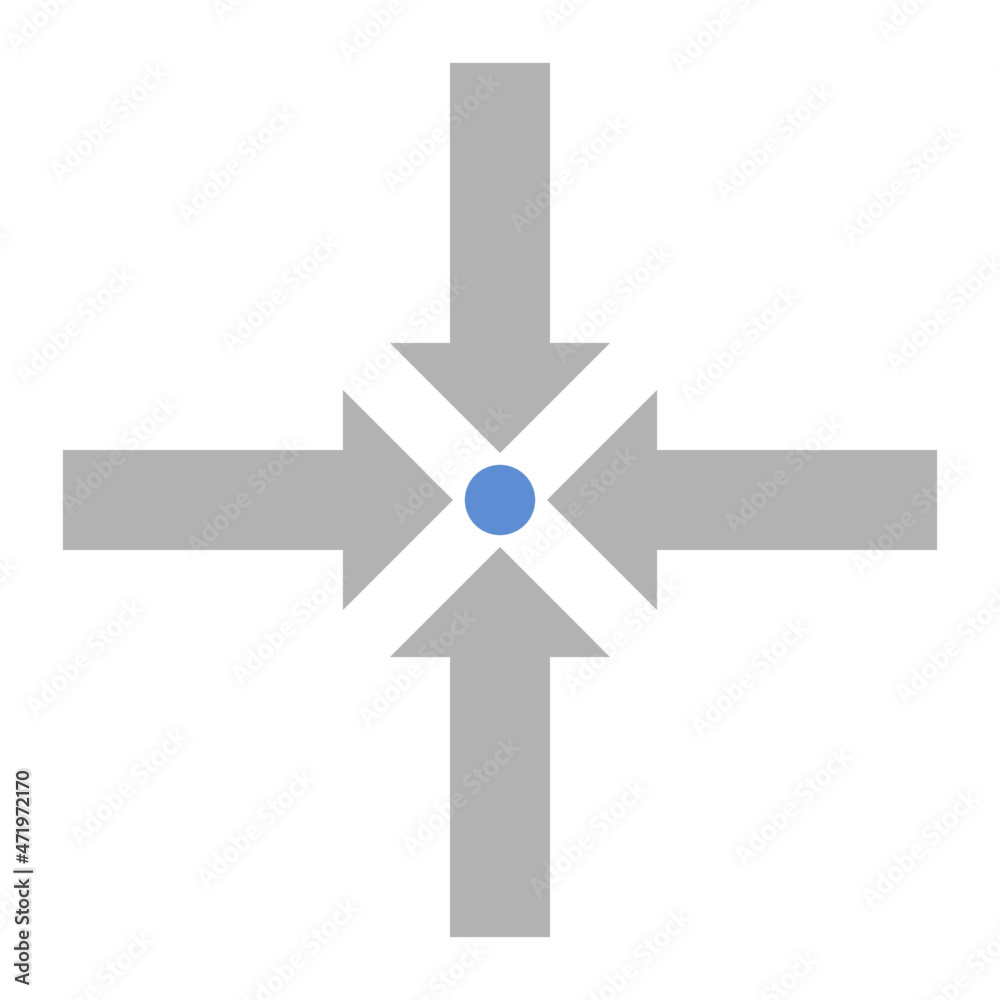 Meeting point symbol isolated on white Meeting point symbol isolated on white