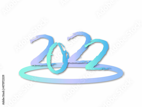 Vector Happy New Year 2022. for Brochure design template, card, banner. Isolated on white background. 