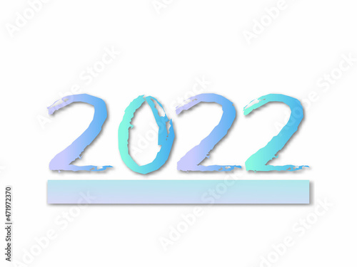 Vector Happy New Year 2022. for Brochure design template, card, banner. Isolated on white background. 