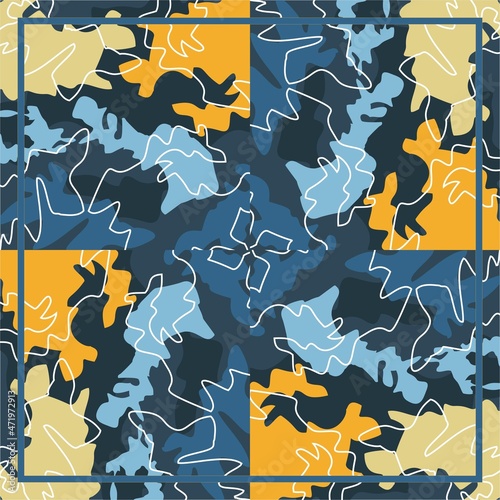 Simple abstract pattern for Hijab, scarf design, fabric or other product