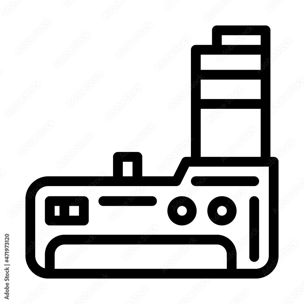 battery pack line icon vector. battery pack sign. isolated contour symbol black illustration