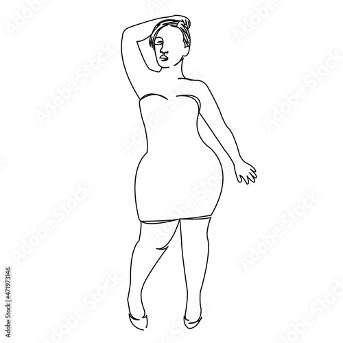 fashion model XL fat woman