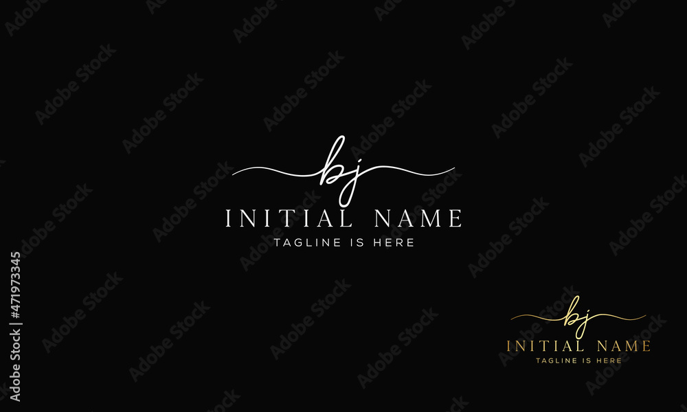 BJ JB Signature initial logo template vector BJ JB Signature initial logo template vector