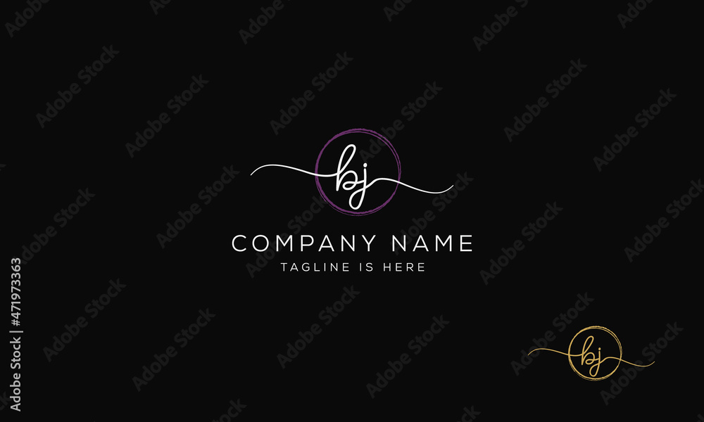 BJ JB Signature initial logo template vector BJ JB Signature initial logo template vector