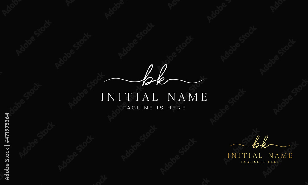 BK KB Signature initial logo template vector BK KB Signature initial logo template vector