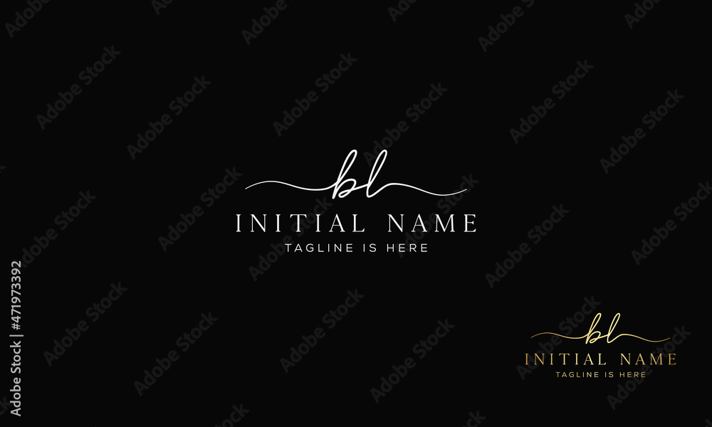 BL LB Signature initial logo template vector BL LB Signature initial logo template vector