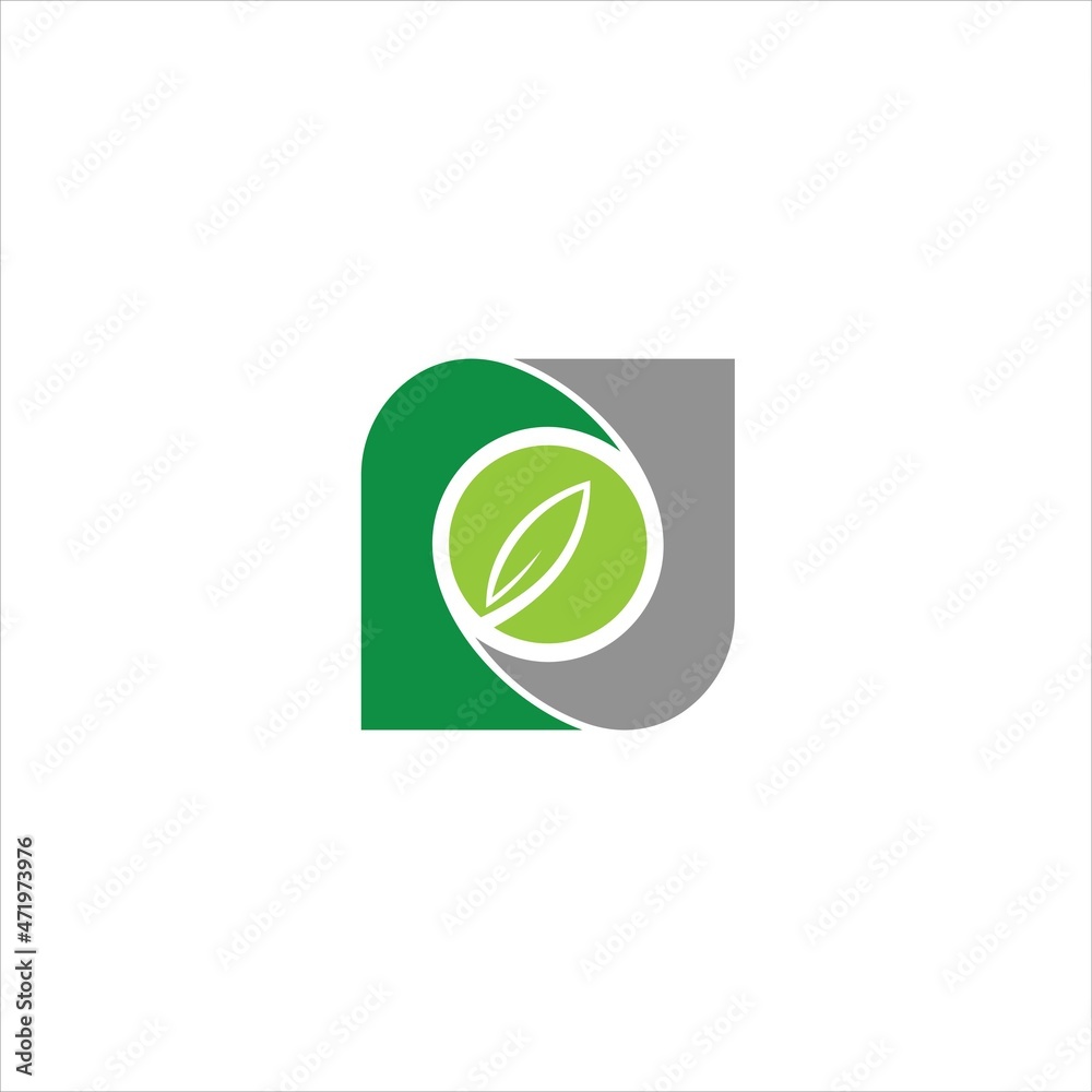 LEAVES LOGO VECTOR TEMPLATE ABSTRACT
