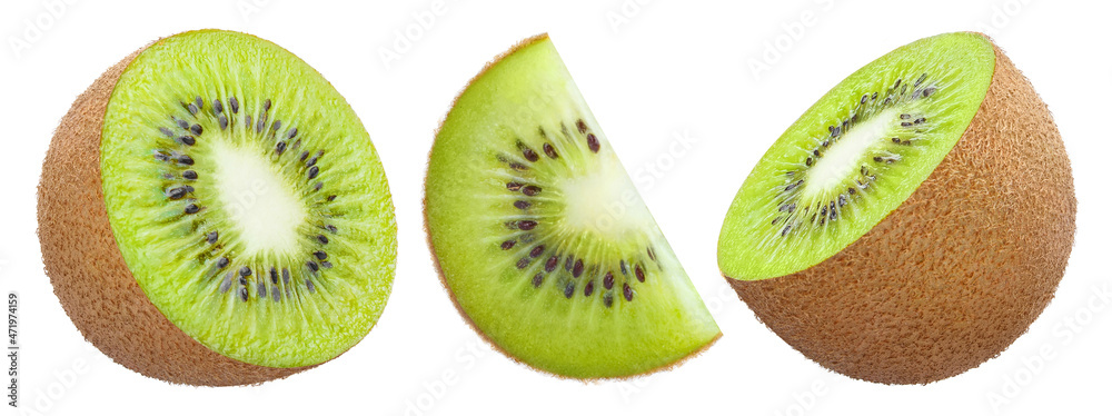 Fototapeta premium Kiwi collection, isolated on white background