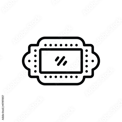 Black line icon for framing