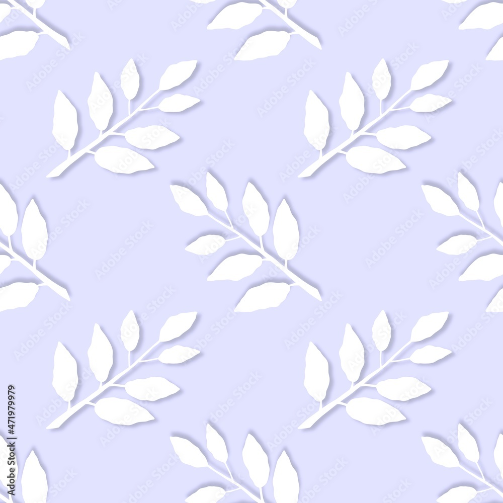 Fototapeta premium Seamless pattern with leaves for fabrics and textiles