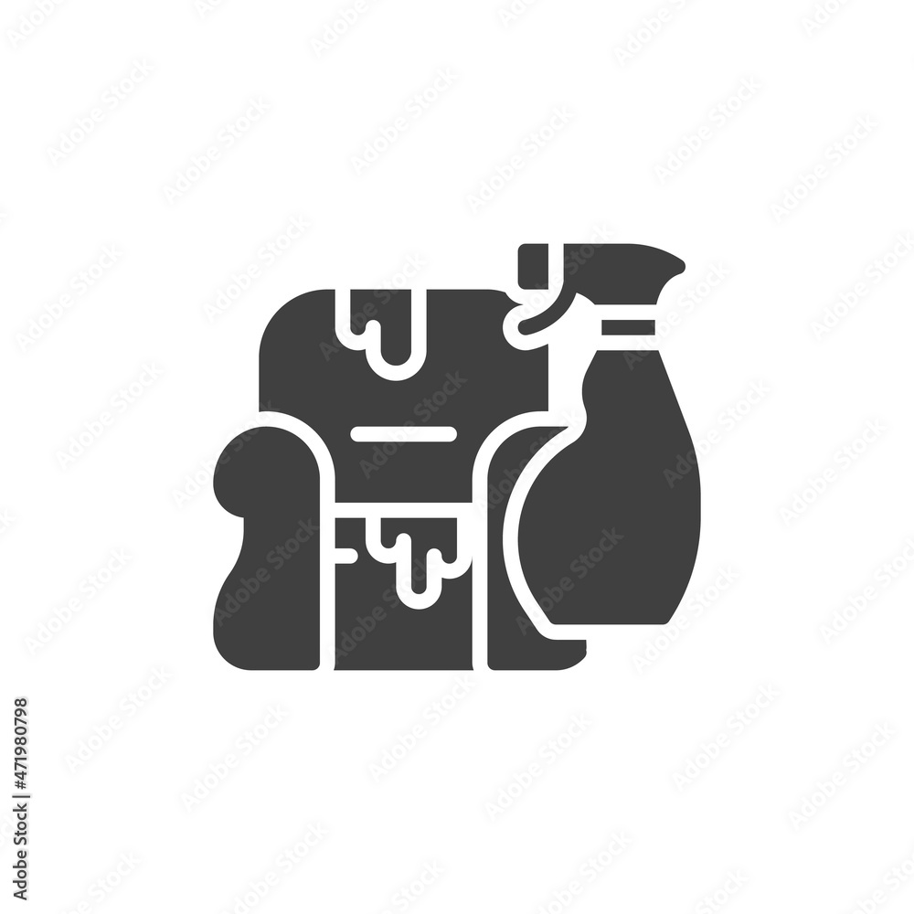 Furniture cleaning detergent vector icon Furniture cleaning detergent vector icon