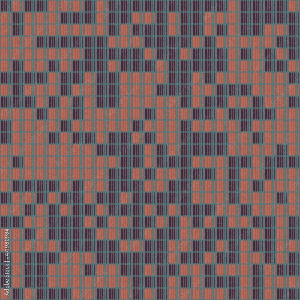 Fototapeta premium Abstract Geometric Pattern generative computational art illustration