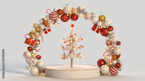 Christmas tree on pedestal ...