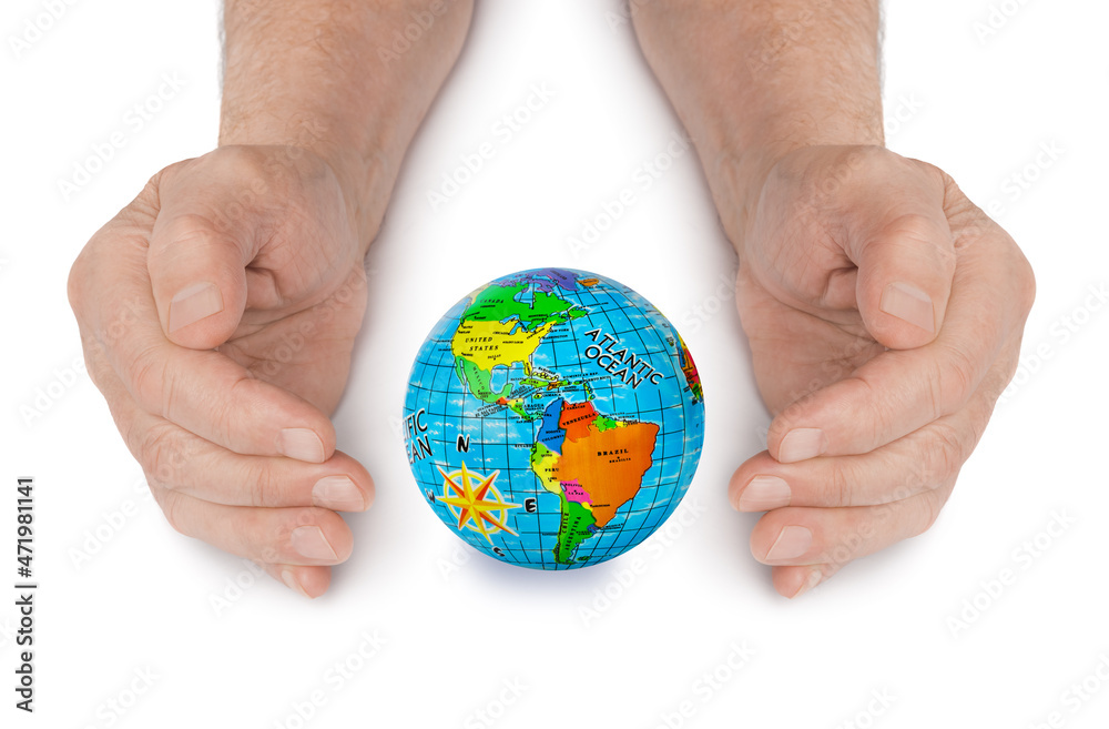 Hands and globe Hands and globe