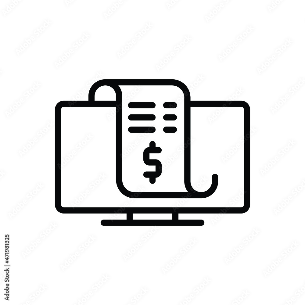 Black line icon for amounts Black line icon for amounts